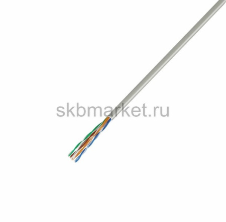 PROconnect Кабель витая пара U/UTP, категория 5e, PVC, 4PR, 24AWG, внутренний, серый, 305 м