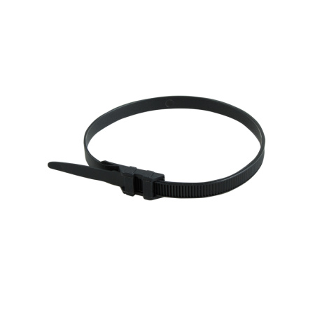 Хомут-стяжка нейлоновая усиленная с двойным горизонтальным замком REXANT 350x9,0 мм, черная, упаковк Хомут-стяжка нейлоновая усиленная с двойным горизонтальным замком REXANT 350x9,0 мм, черная, упаковк