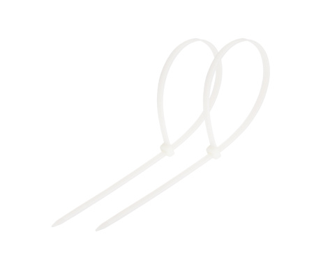 Хомут-стяжка кабельная нейлоновая REXANT 150 x3,6мм, белая, упаковка 100 шт.