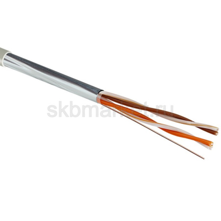 REXANT Кабель витая пара F/UTP, категория 5e, PVC, 2PR, 24AWG, внутренний, серый, 305 м