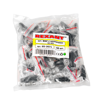 разъем штекер bnc под винт с колпачком rexant Разъем штекер BNC под винт с колпачком REXANT фото