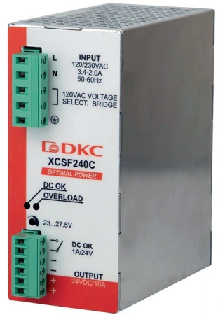 Источник питания однофазный, 240Вт, 5А, 48В (XCSF240DP) Источник питания однофазный, 240Вт, 5А, 48В (XCSF240DP)