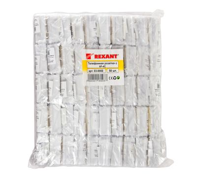 rexant розетка телефонная внешняя, 2 порта rj-14(6p-4c), категория 3 (50 шт./уп.) REXANT Розетка телефонная внешняя, 2 порта RJ-14(6P-4C), категория 3 (50 шт./уп.) фото