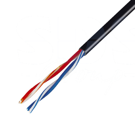 REXANT Кабель витая пара U/UTP, категория 5e, PE, 2PR, 24AWG, внешний, черный, 305 м