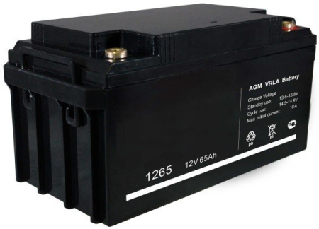 Аккумулятор 12 В, 65 Ач