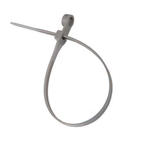 Хомут-стяжка нейлоновая под винт REXANT 220x4,3 мм, серая, упаковка 100 шт.