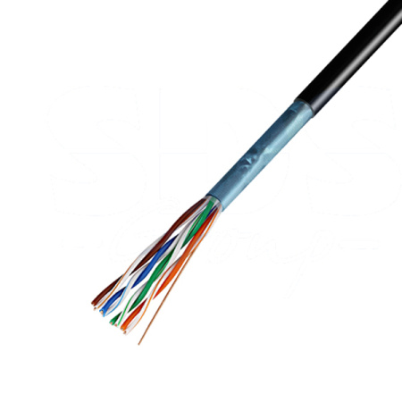 REXANT Кабель витая пара F/UTP, категория 5e, PE, 4PR, 24AWG, внешний, черный, 305 м (барабан)