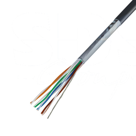 REXANT Кабель витая пара F/UTP, категория 5e, PVC, 4PR, 24AWG, внутренний, многожильный, серый, 305