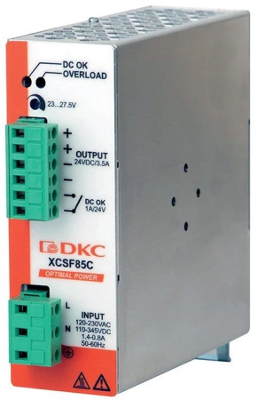 Источник питания однофазный, 85Вт, 6А, 12В (XCSF85B) Источник питания однофазный, 85Вт, 6А, 12В (XCSF85B)