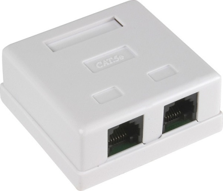 Компьютерная розетка -2*RJ-45  CAT5e (экран) REXANT Компьютерная розетка -2*RJ-45  CAT5e (экран) REXANT