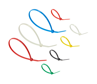 Набор хомутов-стяжек нейлоновых REXANT 100, 200 мм, цветные, НХ-2, тубус 300 шт. фото