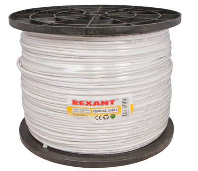Кабель ККСВ-В+4х0,5 мм (бухта 305 м) белый REXANT фото