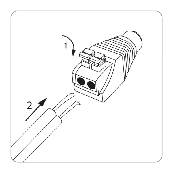 Разъем питания гнездо 2.1х5.5 с быстрозажимной колодкой (блистер) REXANT фото