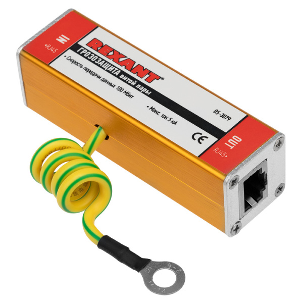 грозозащита витой пары rj45 разъем rexant Грозозащита витой пары RJ45 разъем REXANT фото