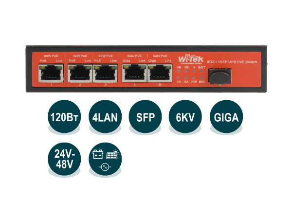 wi-tek wi-ps306gf-ups Wi-Tek WI-PS306GF-UPS фото