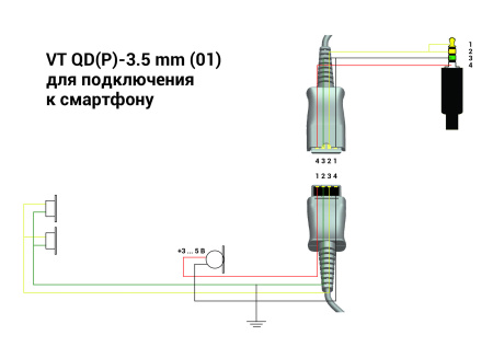 Шнур-переходник VT QD(P) - 3.5 mm (01) Шнур-переходник VT QD(P) - 3.5 mm (01)
