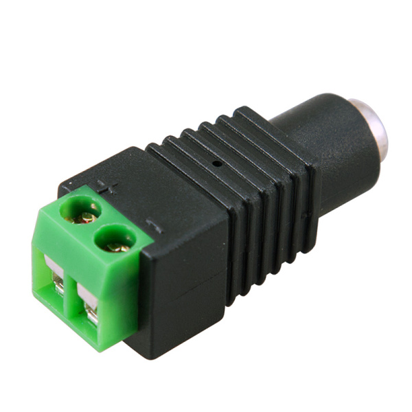 Разъем питание на кабель, гнездо 2,1х5,5x10мм. с клеммной колодкой, (1шт.)  REXANT фото