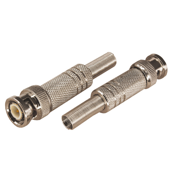 Разъем высокочастотный на кабель, штекер BNC под винт с пружиной, металл, (1шт.)  REXANT фото