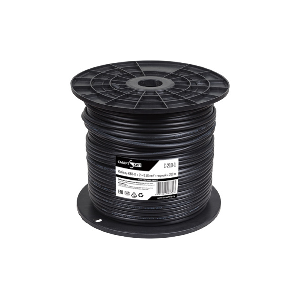 Кабель КВТ-В-2+2x0,50 мм², белый (бухта 200 м) СМАРТКИП фото