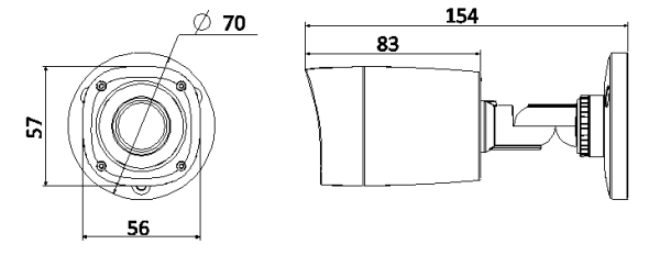 Камера HDCVI уличная 720P DAHUA HAC-HFW1100RP (3,6 мм) фото