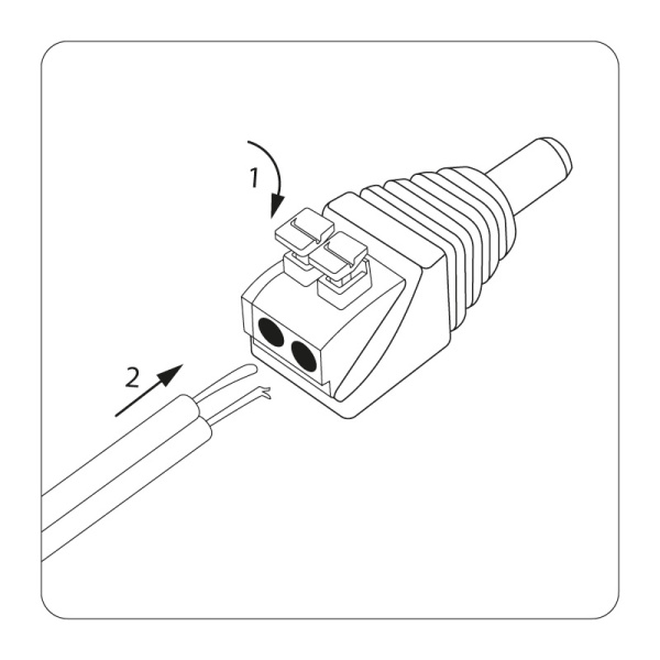 Разъем питания штекер 2.1х5.5 с быстрозажимной колодкой (блистер) REXANT фото