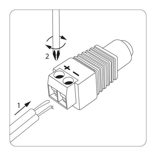 Разъем питания гнездо 2.1х5.5 мм с клеммной колодкой PROconnect фото