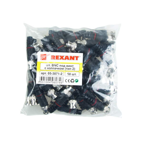 разъем штекер bnc под винт с колпачком тип-2 rexant Разъем штекер BNC под винт с колпачком тип-2 REXANT фото