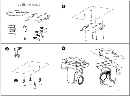 TV-610DZ Потолочное крепление для в/камер TV-610DZ Потолочное крепление для в/камер