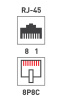 Rexant Проходной адаптер, RJ-45(8P-8C), UTP неэкранированный, категория 5e, (гнездо-гнездо)