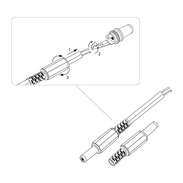 Разъем питания штекер 2.1х5.5x10 мм REXANT фото