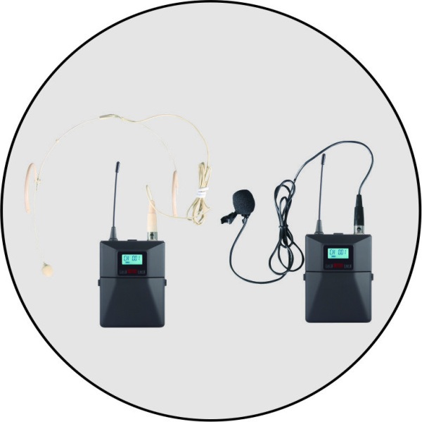 ITC T-521UW 1 петличный +1 головной микрофоны фото